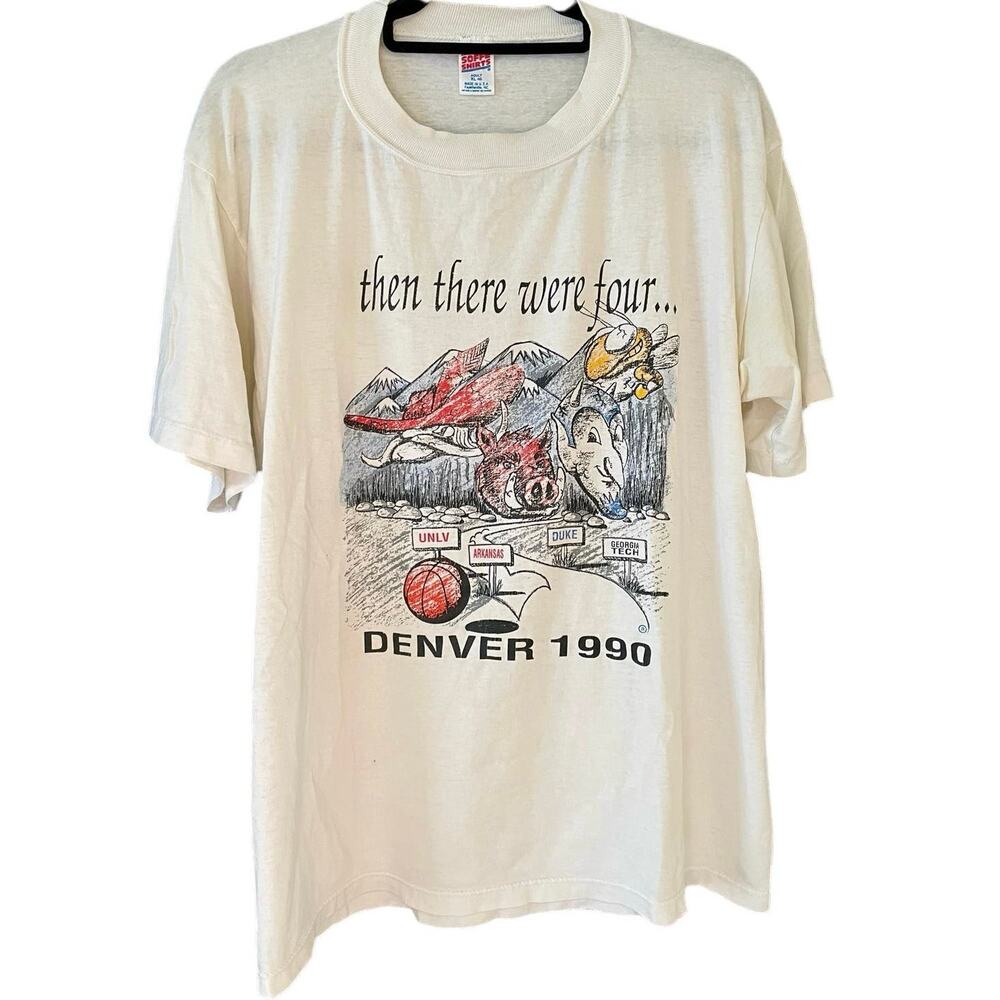 Vintage 90s Final Four Denver 1990 UNLV, Duke, etc Single Stitch Shirt Adult XL
